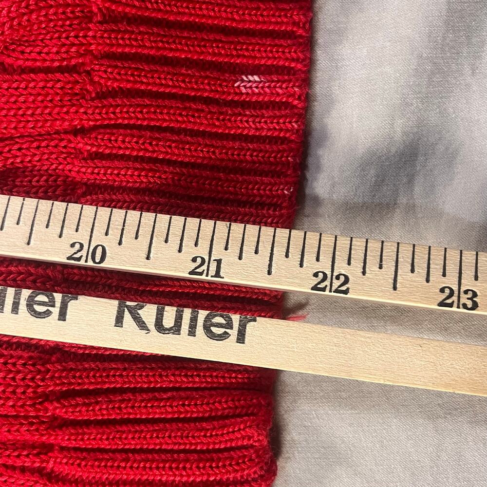 Lauren Ralph Lauren Red Cable Knit Full Zip Sweater Jacket XXS Gold Logo - Picture 6 of 7